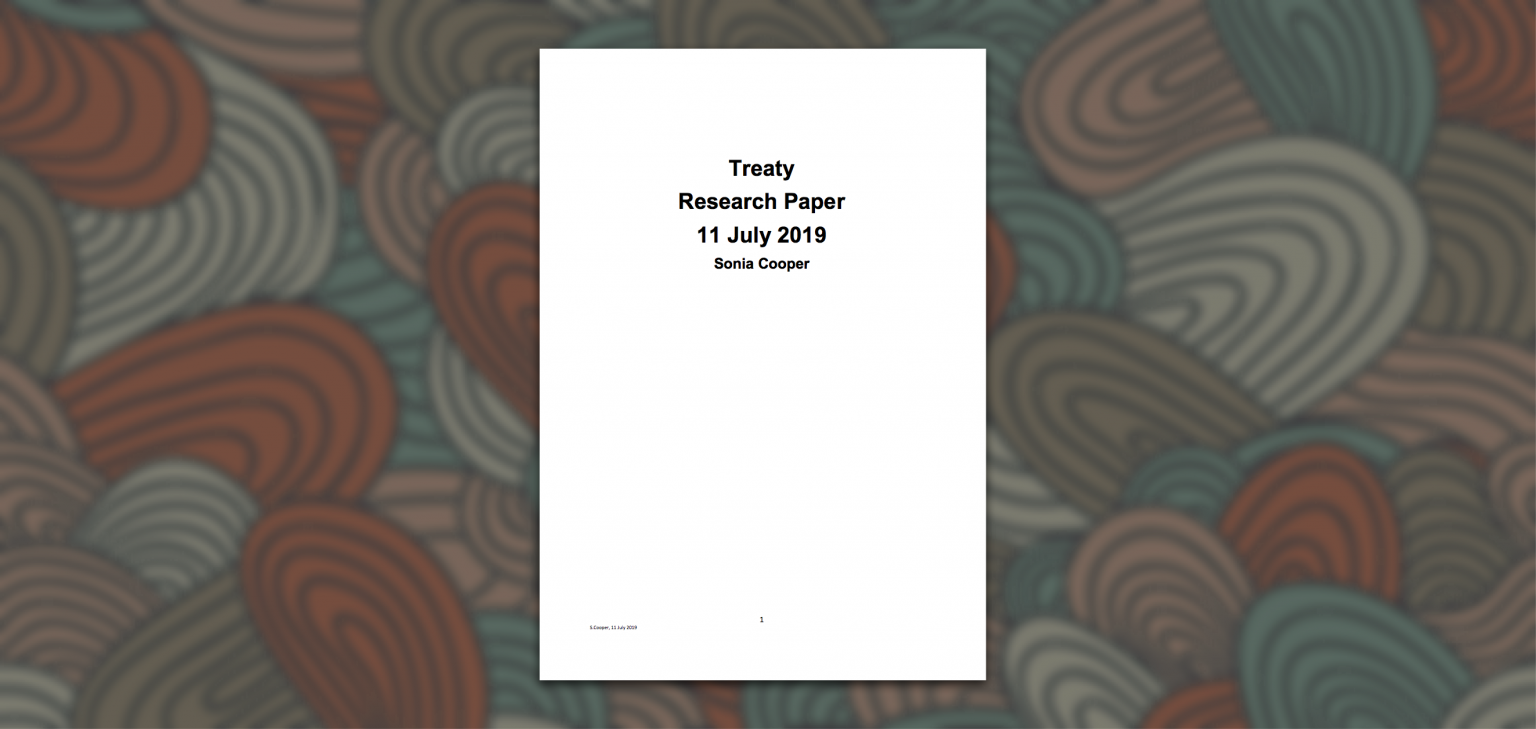 New Document – Treaty Research Paper July 2019
