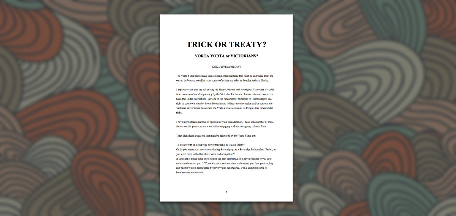 New Document – Trick or Treaty?